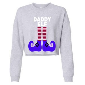 Funny Daddy Elf Christmas For Father Pop Dad From Cool Gift Cropped Pullover Crew