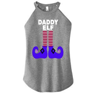 Funny Daddy Elf Christmas For Father Pop Dad From Cool Gift Women's Perfect Tri Rocker Tank