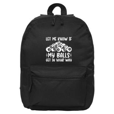 Father's Day Funny Billiards Billiard Pool Balls Player Gift For Dad 16 in Basic Backpack