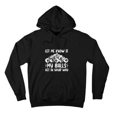 Father's Day Funny Billiards Billiard Pool Balls Player Gift For Dad Tall Hoodie