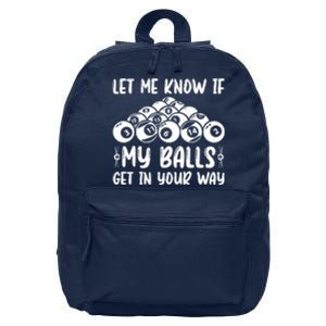 Father's Day Funny Billiards Billiard Pool Balls Player Gift For Dad 16 in Basic Backpack