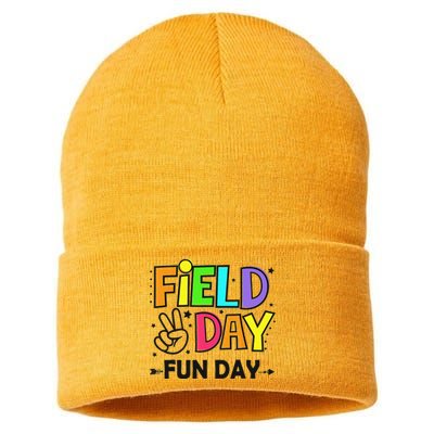 Field Day Fun Day Last Day Of School Teacher Student Sustainable Knit Beanie