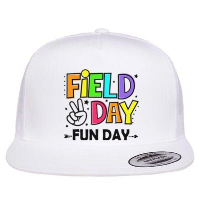 Field Day Fun Day Last Day Of School Teacher Student Flat Bill Trucker Hat