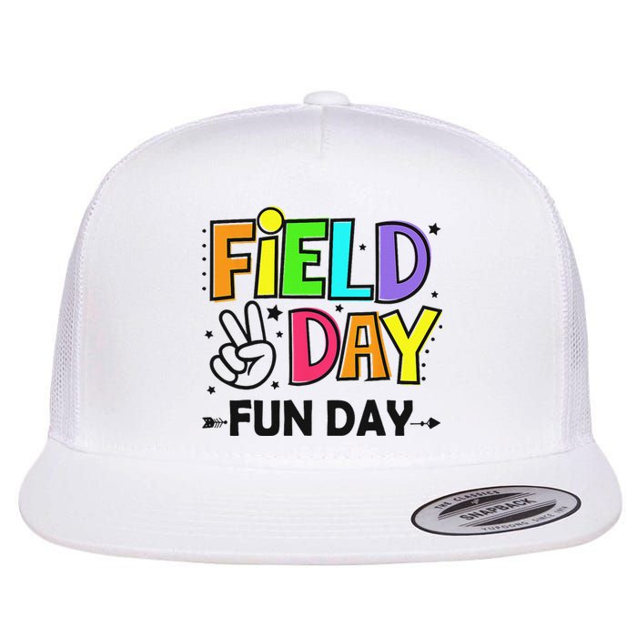 Field Day Fun Day Last Day Of School Teacher Student Flat Bill Trucker Hat