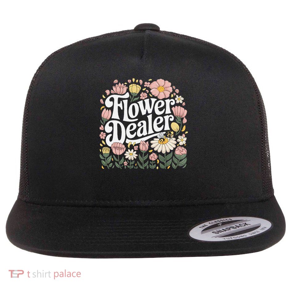 Flower Dealer Florist Gardening Lover - Gift Flat Bill Trucker Hat
