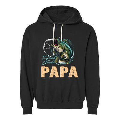 Fathers Day Funny Fisherman Reel Cool Papa Fishing Lover Garment-Dyed Fleece Hoodie