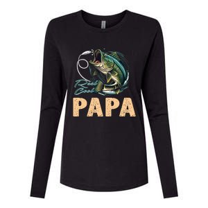 Fathers Day Funny Fisherman Reel Cool Papa Fishing Lover Womens Cotton Relaxed Long Sleeve T-Shirt