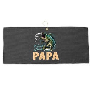 Fathers Day Funny Fisherman Reel Cool Papa Fishing Lover Large Microfiber Waffle Golf Towel