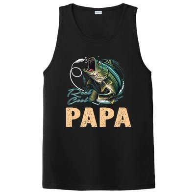 Fathers Day Funny Fisherman Reel Cool Papa Fishing Lover PosiCharge Competitor Tank