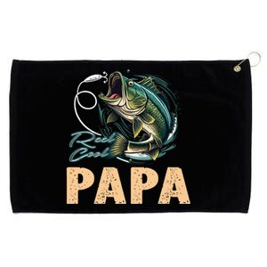 Fathers Day Funny Fisherman Reel Cool Papa Fishing Lover Grommeted Golf Towel