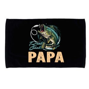 Fathers Day Funny Fisherman Reel Cool Papa Fishing Lover Microfiber Hand Towel