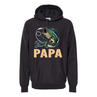 Fathers Day Funny Fisherman Reel Cool Papa Fishing Lover Premium Hoodie