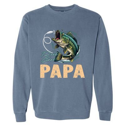 Fathers Day Funny Fisherman Reel Cool Papa Fishing Lover Garment-Dyed Sweatshirt