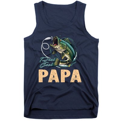 Fathers Day Funny Fisherman Reel Cool Papa Fishing Lover Tank Top