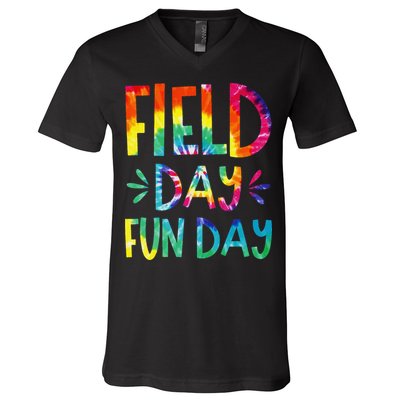 Field Day Fun Day Last Day Of School Teacher Student V-Neck T-Shirt