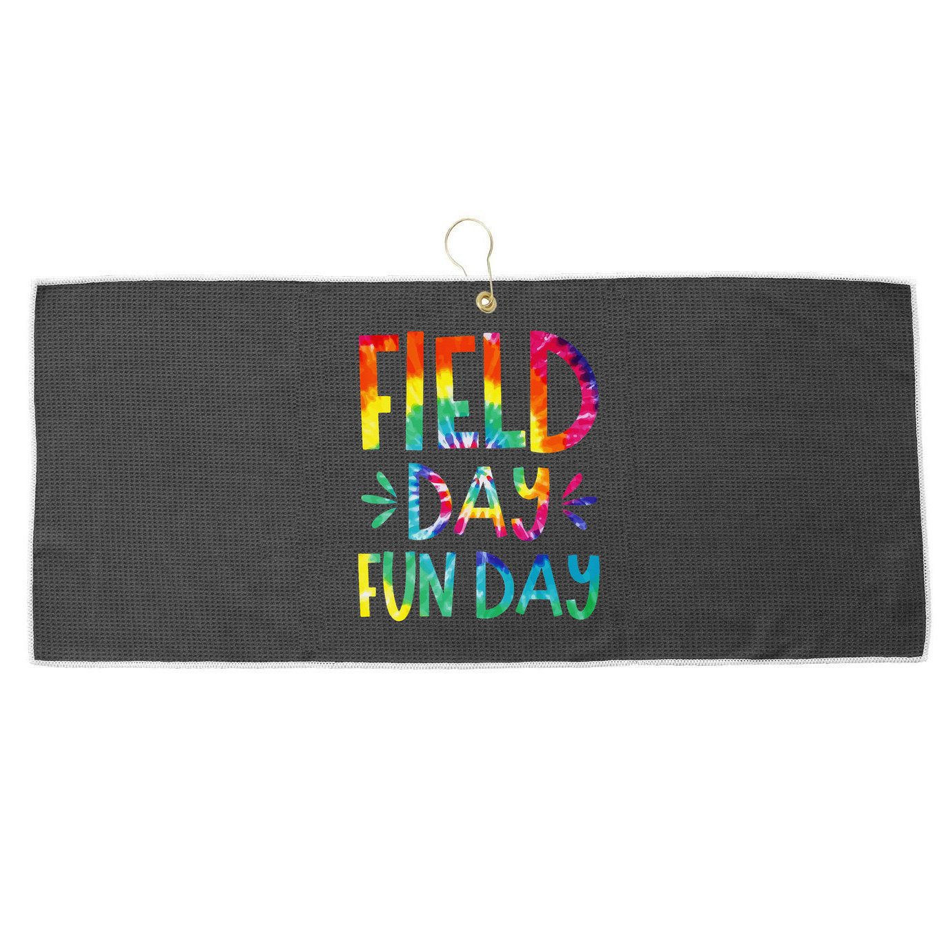 Field Day Fun Day Last Day Of School Teacher Student Large Microfiber Waffle Golf Towel