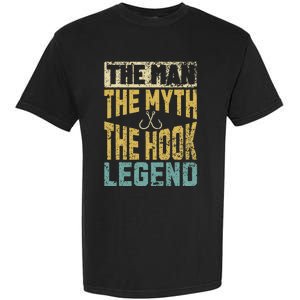 Funny Dad Fishing Man Myth Hook Legend Fisherman Fathers Day Garment-Dyed Heavyweight T-Shirt