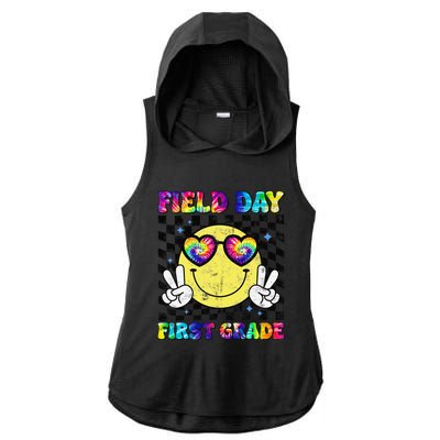 Field Day First Grade Student Teacher Last Day Of School Ladies PosiCharge Tri-Blend Wicking Draft Hoodie Tank