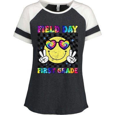 Field Day First Grade Student Teacher Last Day Of School Enza Ladies Jersey Colorblock Tee