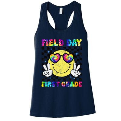 Field Day First Grade Student Teacher Last Day Of School Women's Racerback Tank