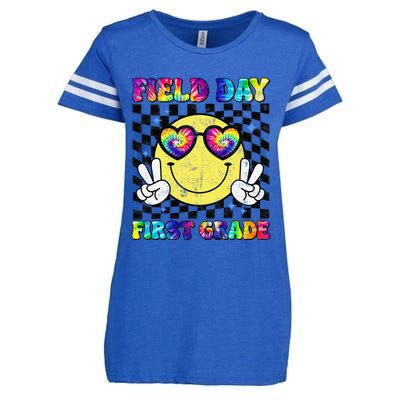 Field Day First Grade Student Teacher Last Day Of School Enza Ladies Jersey Football T-Shirt