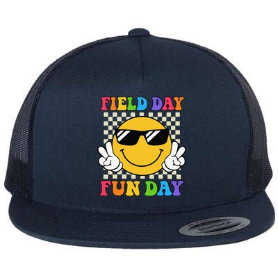 Field Day Fun Day Funny For Teacher Field Day 2024 Flat Bill Trucker Hat