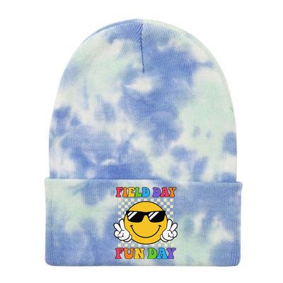 Field Day Fun Day Funny For Teacher Field Day 2024 Tie Dye 12in Knit Beanie