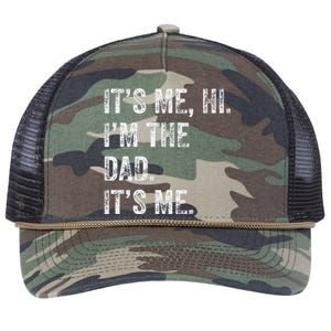 Fathers Day Funny Its Me Hi IM The Dad Its Me Retro Rope Trucker Hat Cap