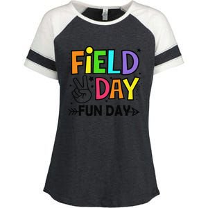 Field Day Fun Day Funny For Teacher Field Day 2024 Enza Ladies Jersey Colorblock Tee