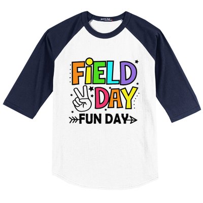 Field Day Fun Day Funny For Teacher Field Day 2024 Baseball Sleeve Shirt