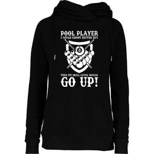 Father's Day Funny Billiards For Dad Grandpa Gift For Dad Womens Funnel Neck Pullover Hood