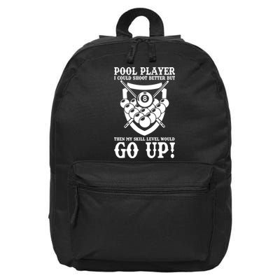 Father's Day Funny Billiards For Dad Grandpa Gift For Dad 16 in Basic Backpack