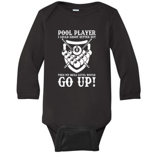 Father's Day Funny Billiards For Dad Grandpa Gift For Dad Baby Long Sleeve Bodysuit