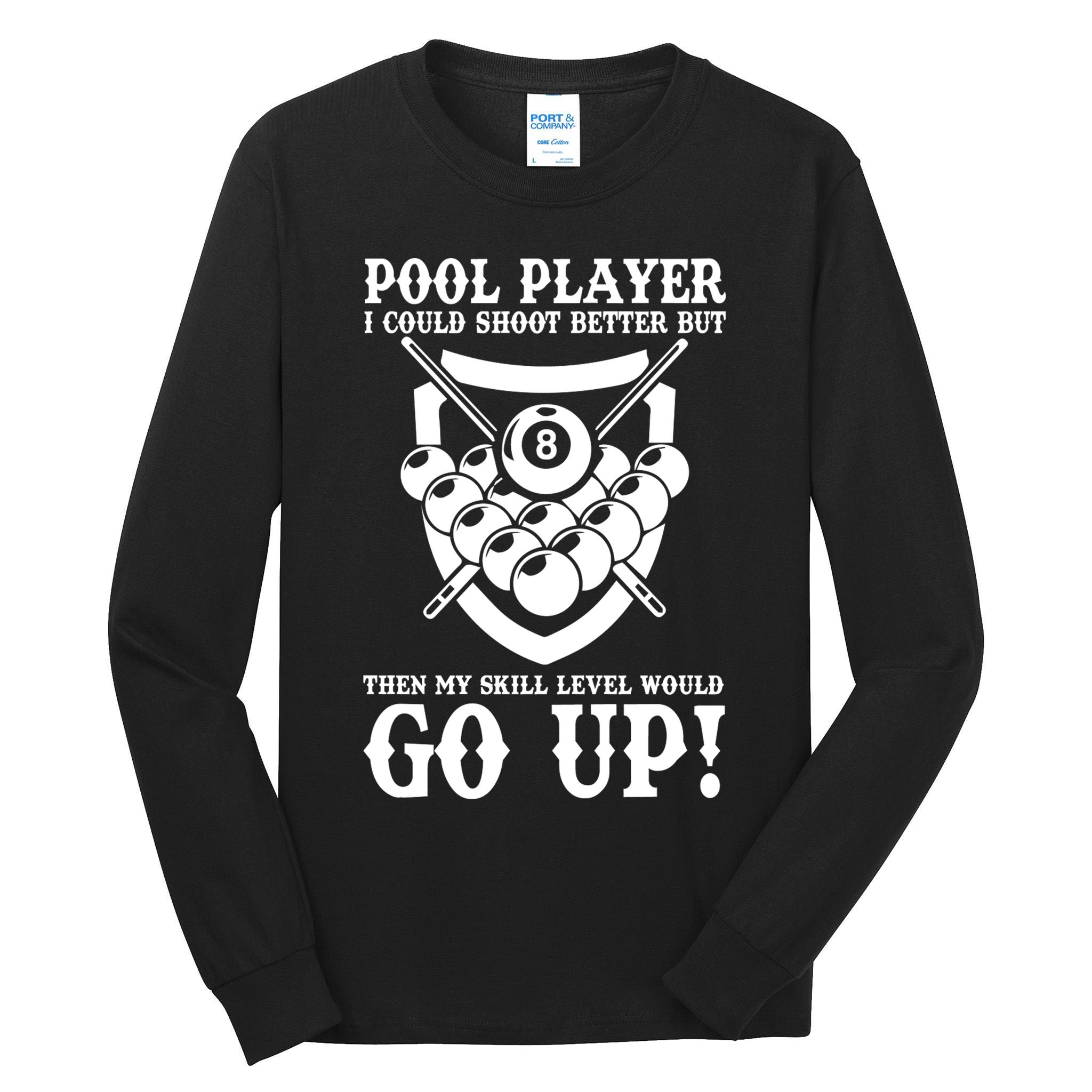 Father's Day Funny Billiards For Dad Grandpa Gift For Dad Tall Long Sleeve T-Shirt