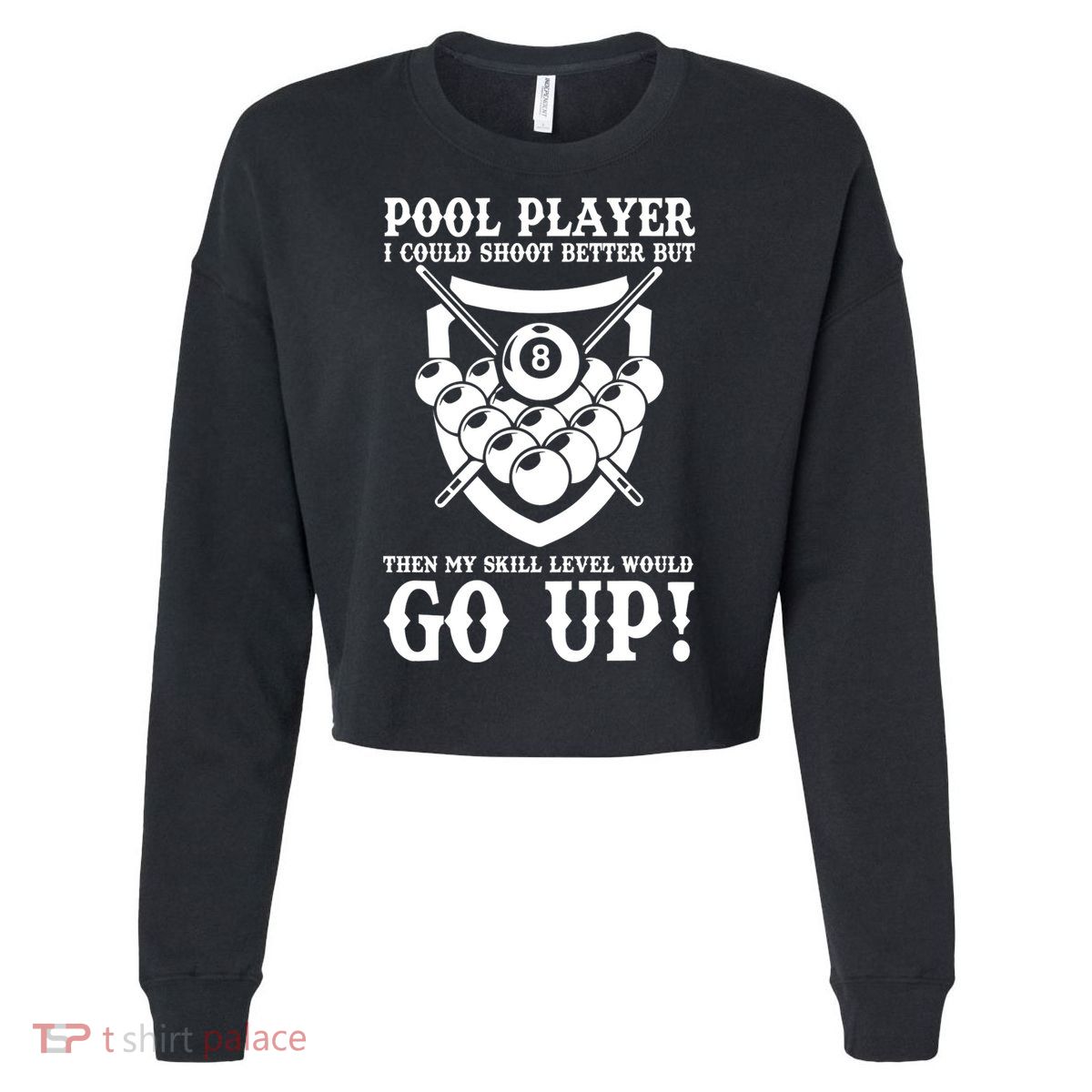 Father's Day Funny Billiards For Dad Grandpa Gift For Dad Cropped Pullover Crew