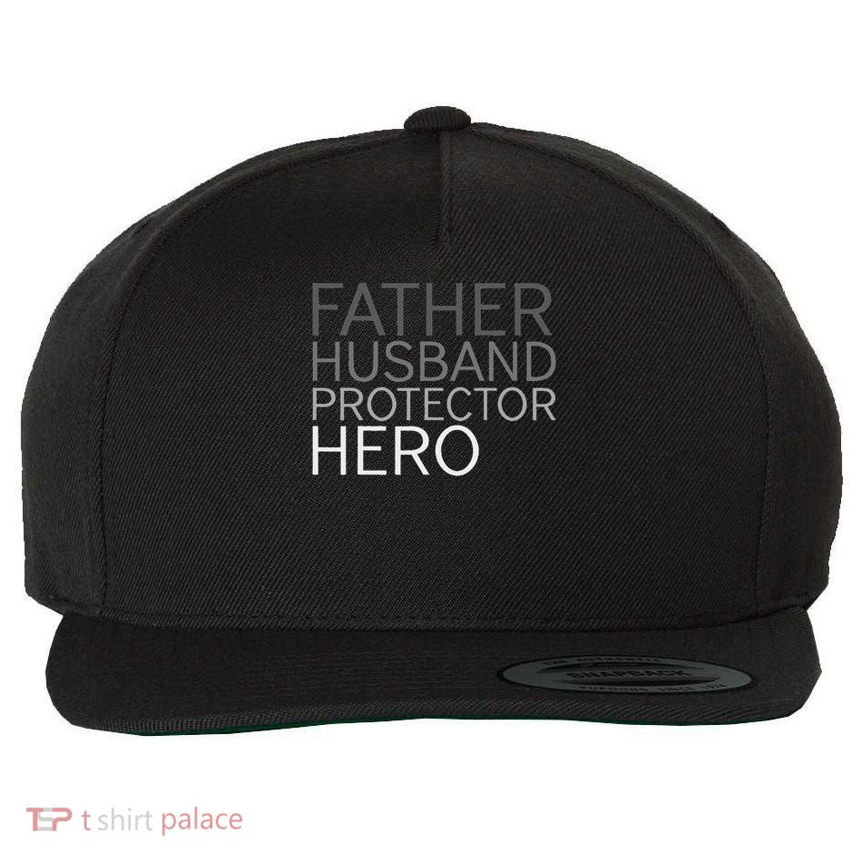 Father's Day Father Husband Protector Hero Wool Snapback Cap