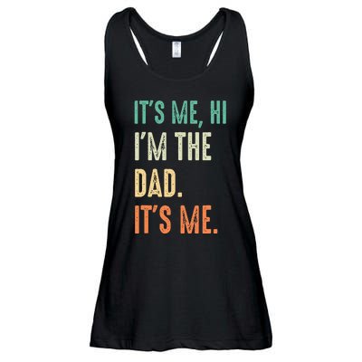 Fathers Day Funny Its Me Hi Im The Dad Its Me Ladies Essential Flowy Tank