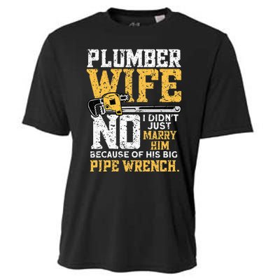 Funny Design For Plumber Wife Plumbing Pipefitters Plumber Cooling Performance Crew T-Shirt