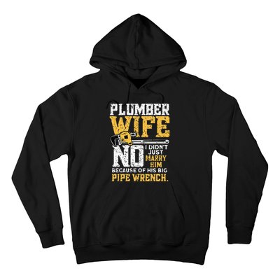 Funny Design For Plumber Wife Plumbing Pipefitters Plumber Hoodie