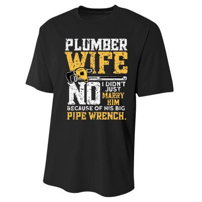 Funny Design For Plumber Wife Plumbing Pipefitters Plumber Performance Sprint T-Shirt