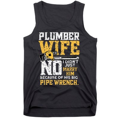 Funny Design For Plumber Wife Plumbing Pipefitters Plumber Tank Top