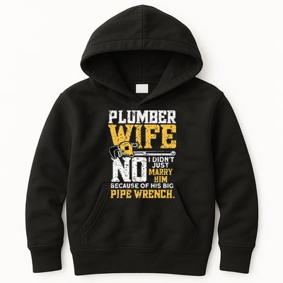 Funny Design For Plumber Wife Plumbing Pipefitters Plumber Kids Hoodie