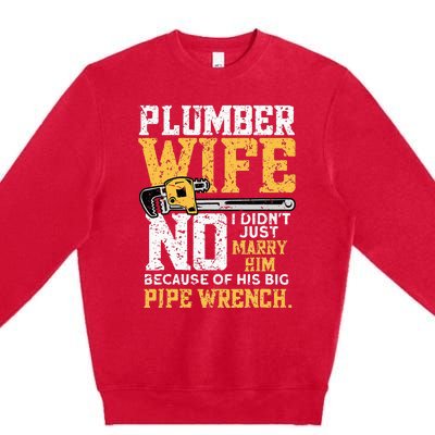 Funny Design For Plumber Wife Plumbing Pipefitters Plumber Premium Crewneck Sweatshirt