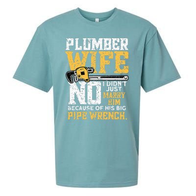 Funny Design For Plumber Wife Plumbing Pipefitters Plumber Sueded Cloud Jersey T-Shirt