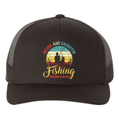 Father Daughter Fishing Partner For Life Retro Matching Dad Yupoong Adult 5-Panel Trucker Hat