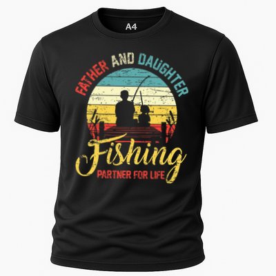 Father Daughter Fishing Partner For Life Retro Matching Dad Performance Shirt