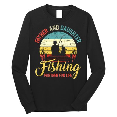 Father Daughter Fishing Partner For Life Retro Matching Dad Long Sleeve Shirt