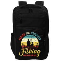 Father Daughter Fishing Partner For Life Retro Matching Dad Impact Tech Backpack