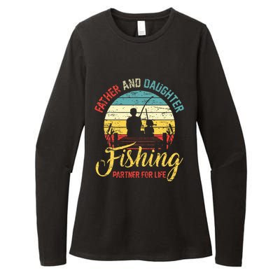 Father Daughter Fishing Partner For Life Retro Matching Dad Womens CVC Long Sleeve Shirt