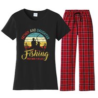 Father Daughter Fishing Partner For Life Retro Matching Dad Women's Flannel Pajama Set